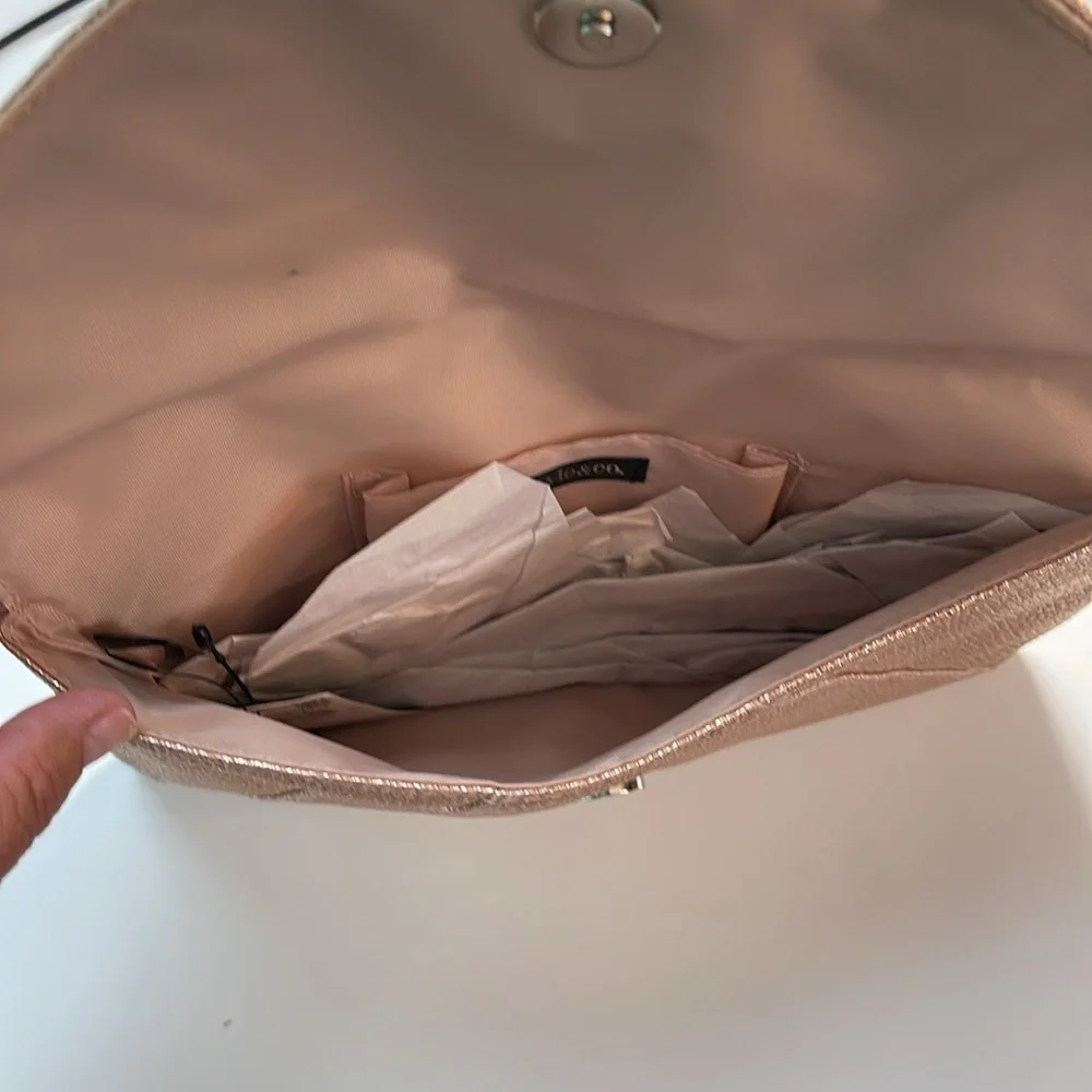 STYLE & CO BLUSH SHIMMER CLUTCH